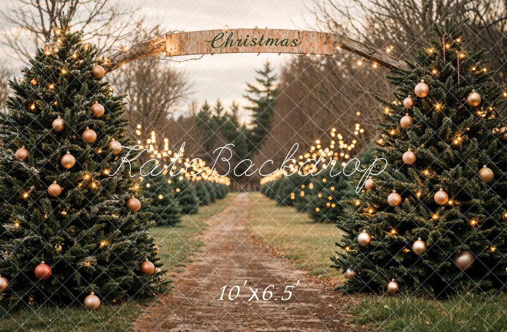 Kate Christmas Tree Farm Backdrop Designed by Emetselch - Kate Backdrop AU