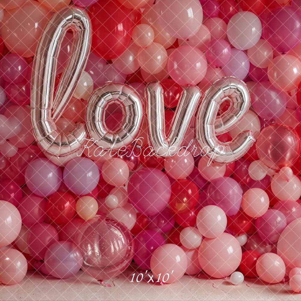 Kate Love Balloon Wall Pink Backdrop Designed by Emetselch - Kate Backdrop AU