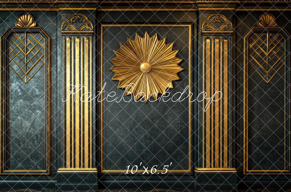 Kate Black Gold Ornate Wall Backdrop Designed by Mini MakeBelieve - Kate Backdrop AU
