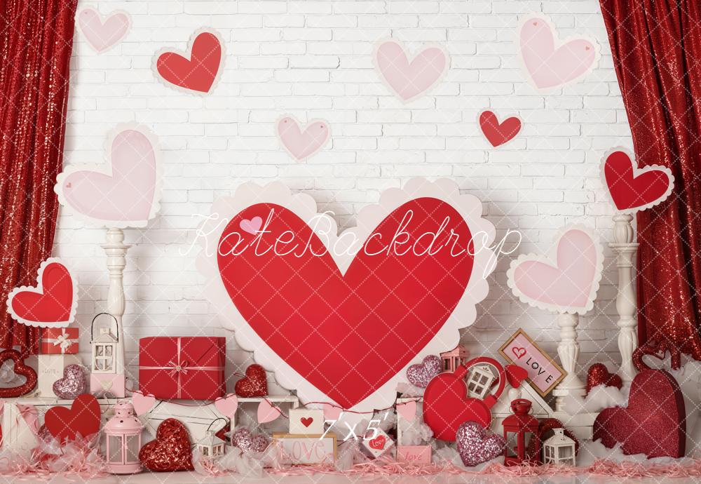 Kate Valentines Hearts Gifts Backdrop Designed by Emetselch