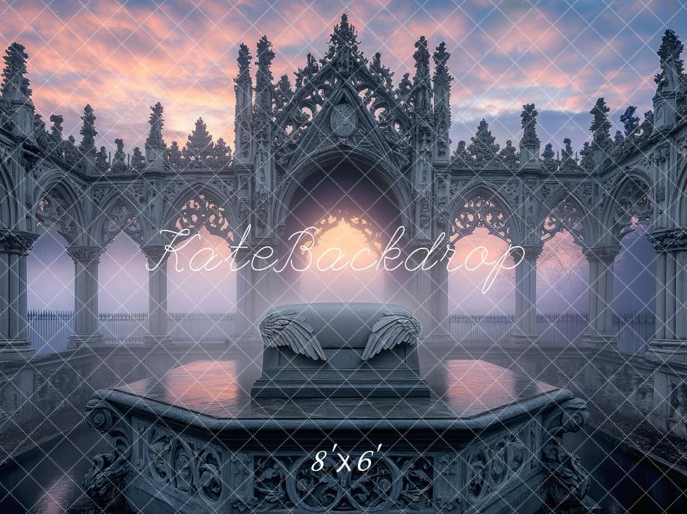 Kate Gothic Arches Angel Wings Backdrop Designed by Mini MakeBelieve
