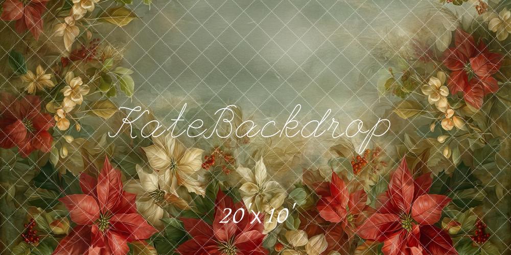 Kate Red Cream Flowers Backdrop Designed by Emetselch