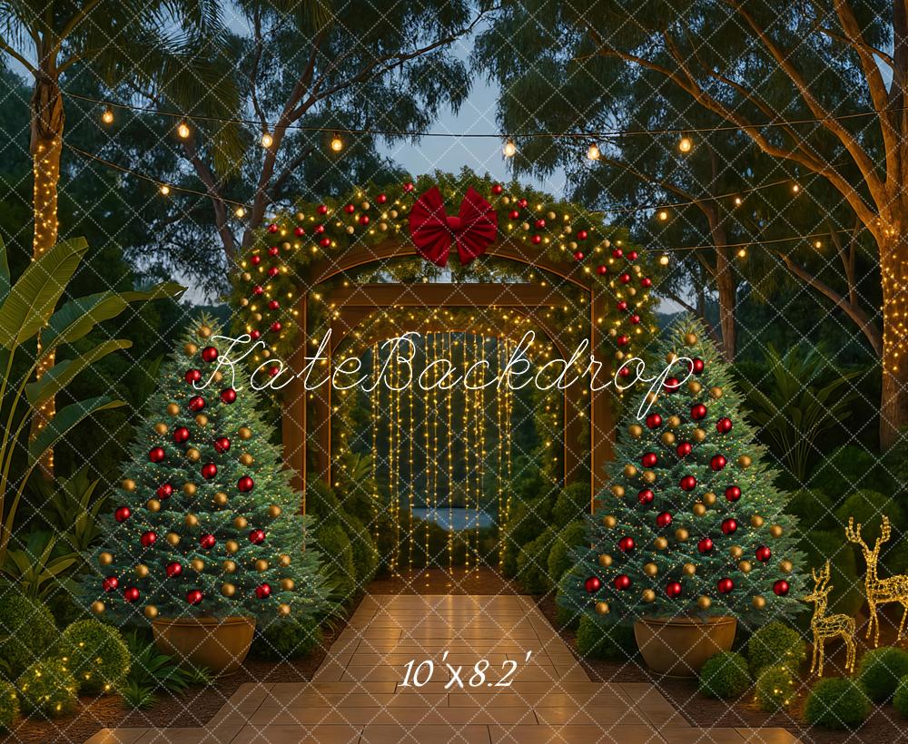 Kate Christmas Archway Trees Backdrop Designed by Mini MakeBelieve - Kate Backdrop AU