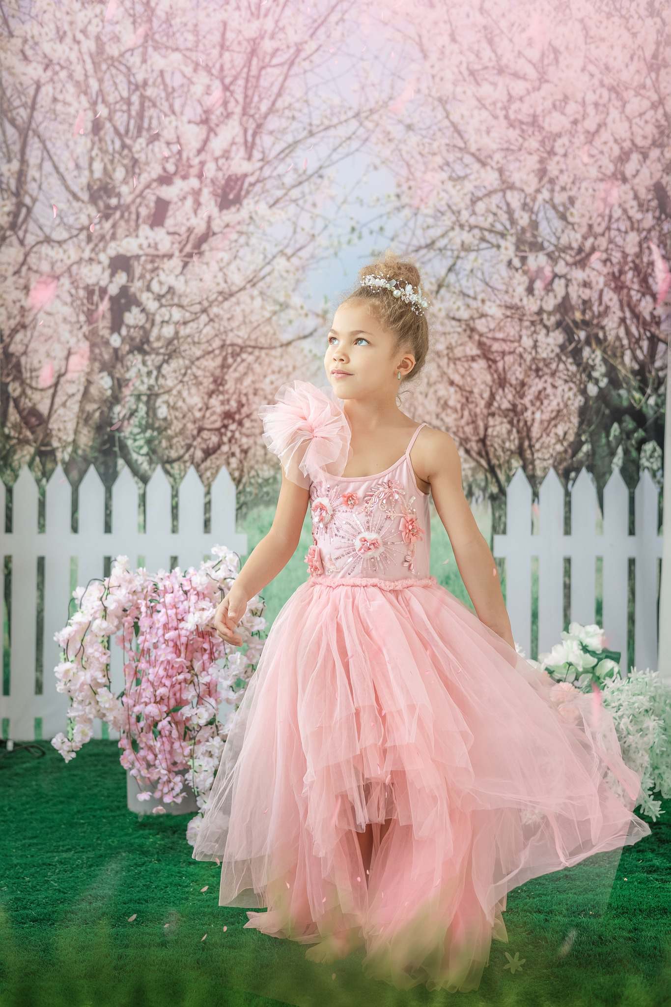 Kate Spring Flower Tree Backdrop Fence Designed by Chain Photography - Kate Backdrop AU