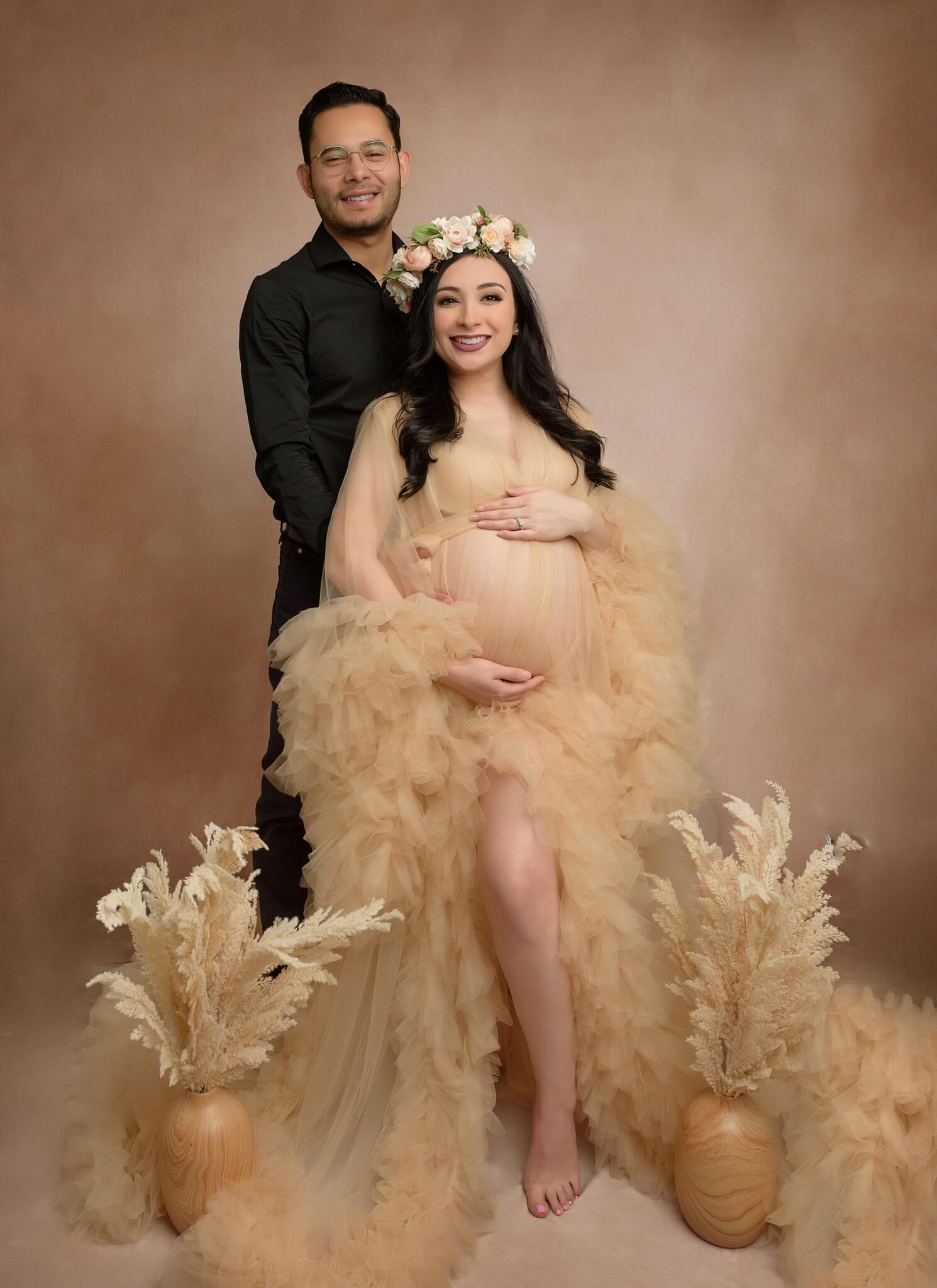 Kate Abstract texture beige a little green color Maternity/family photo Backdrop - Kate Backdrop AU