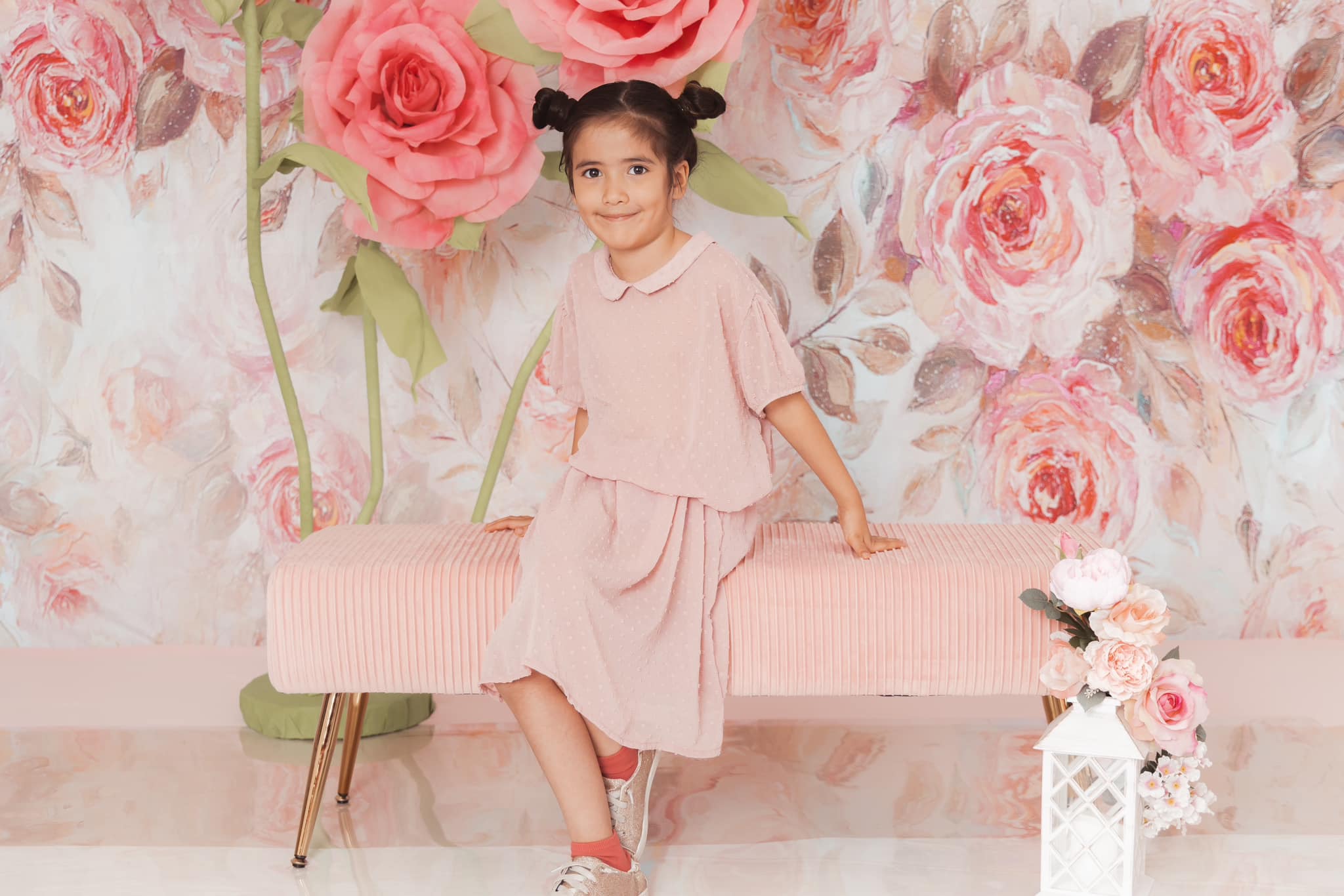 Kate Fine Art Backdrop Pink Flower Floral Oil Painting for Photography - Kate Backdrop AU