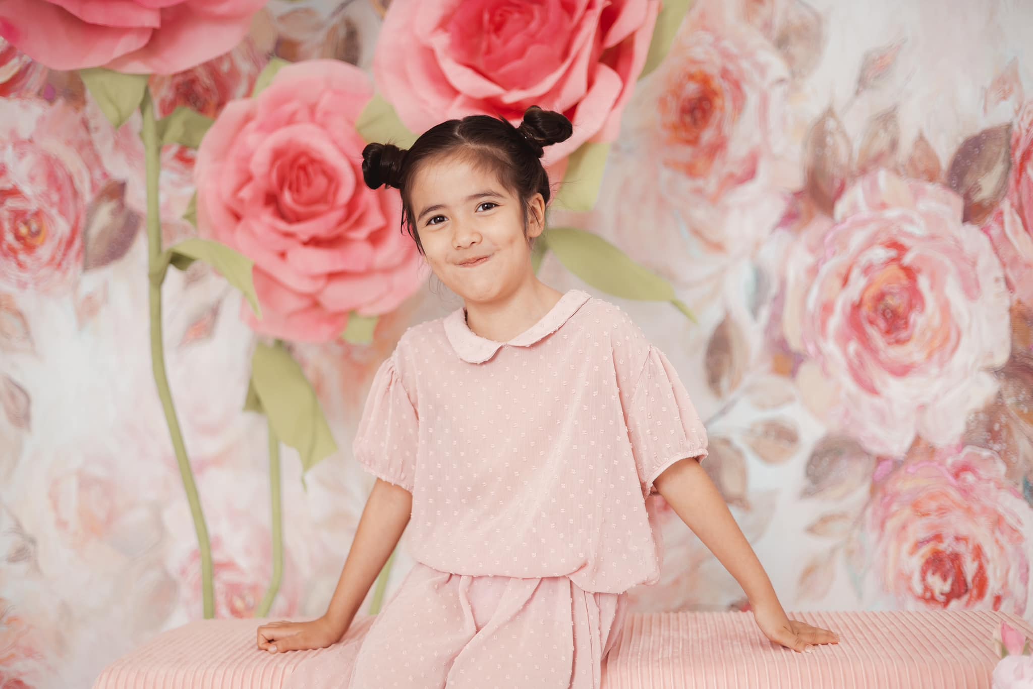 Kate Fine Art Backdrop Pink Flower Floral Oil Painting for Photography - Kate Backdrop AU