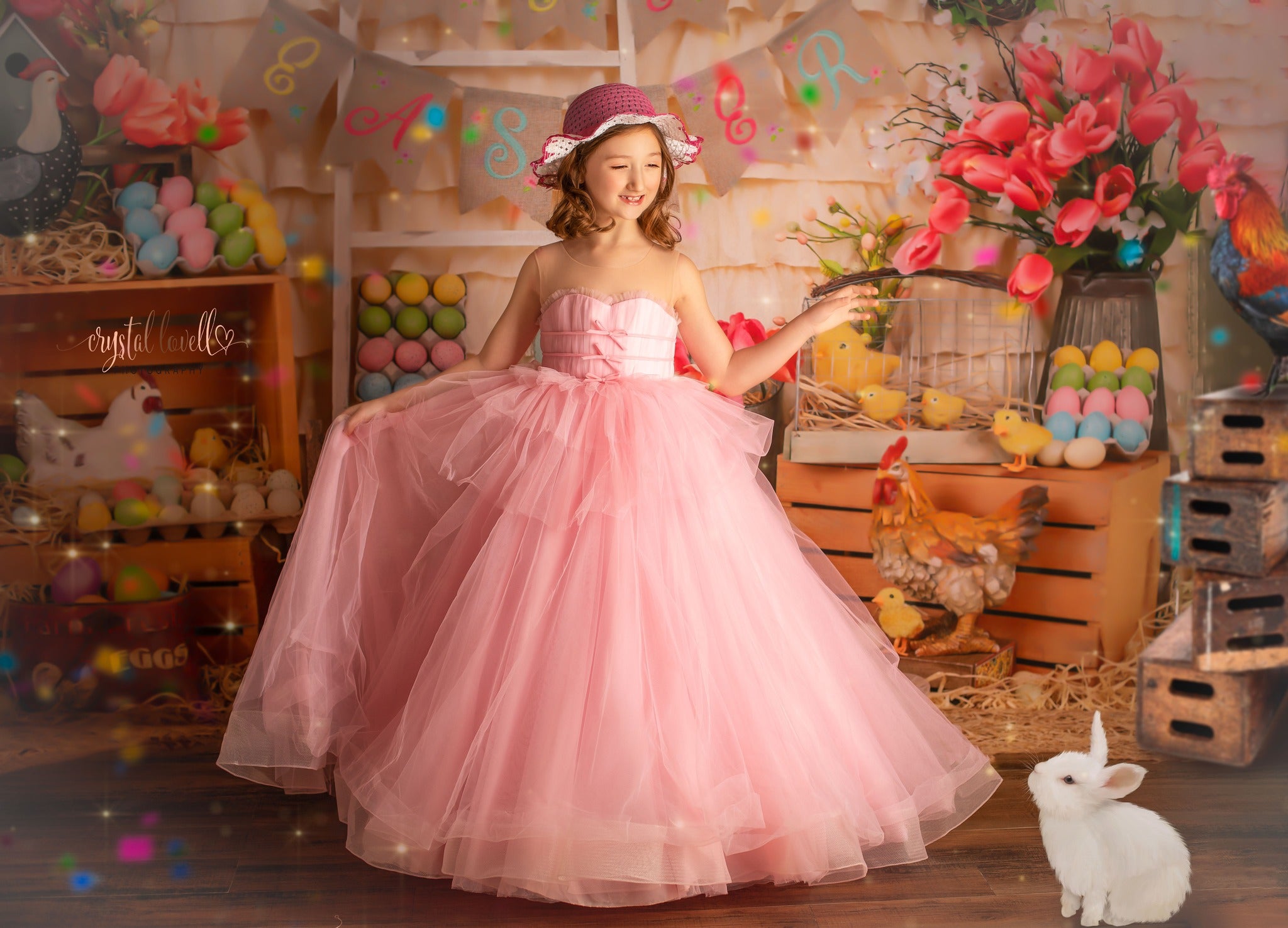 Kate Colorful Eggs Happy Easter Backdrop - Kate Backdrop AU