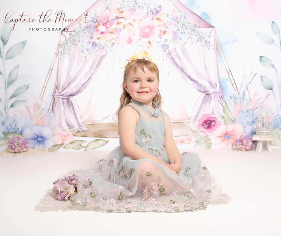 Kate Spring Boho Tepee Backdrop Designed by Patty Robertss - Kate Backdrop AU