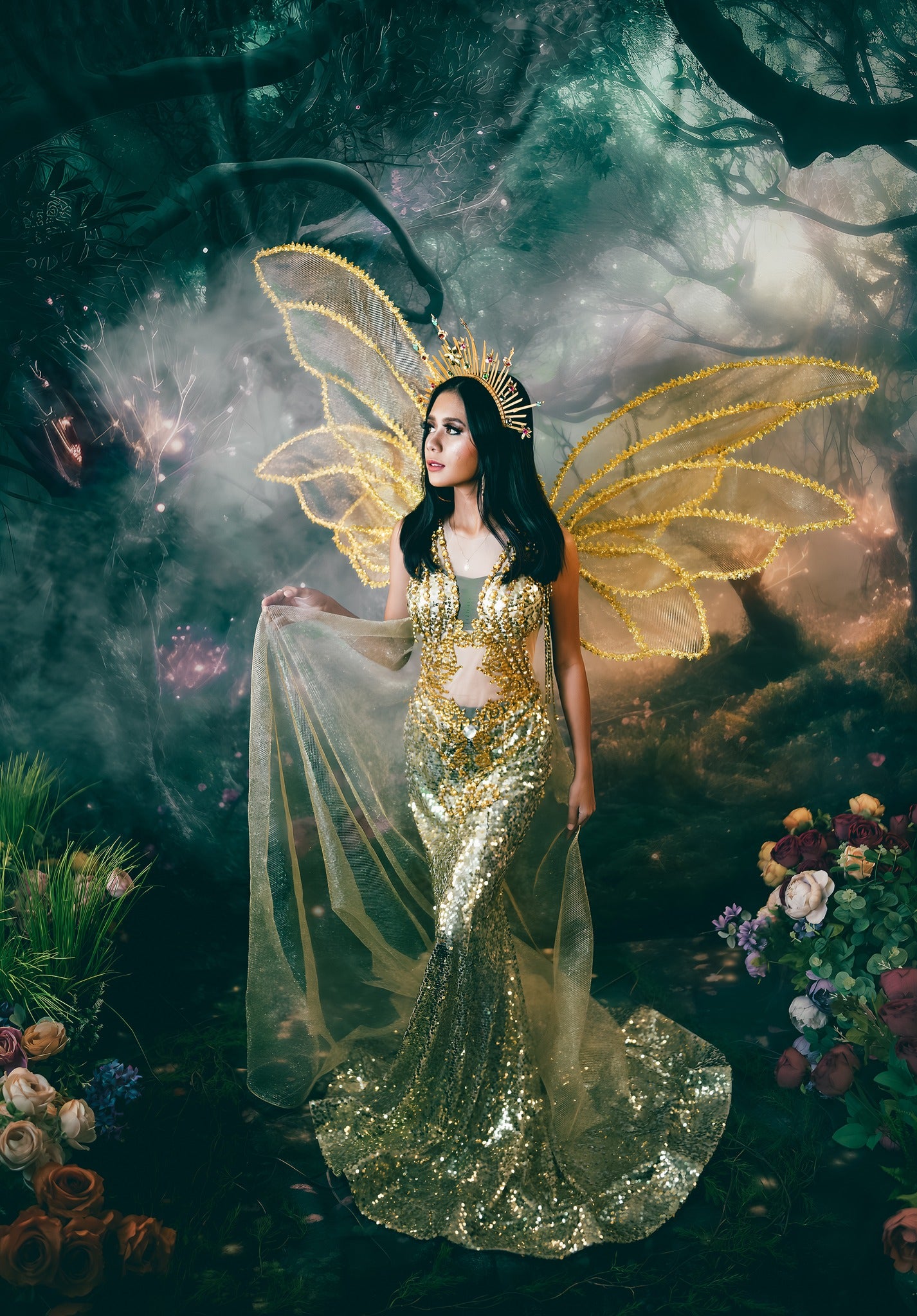 Kate Enchanted Fairy Forest Backdrop+Forest Floor Designed by Mandy Ringe Photography - Kate Backdrop AU