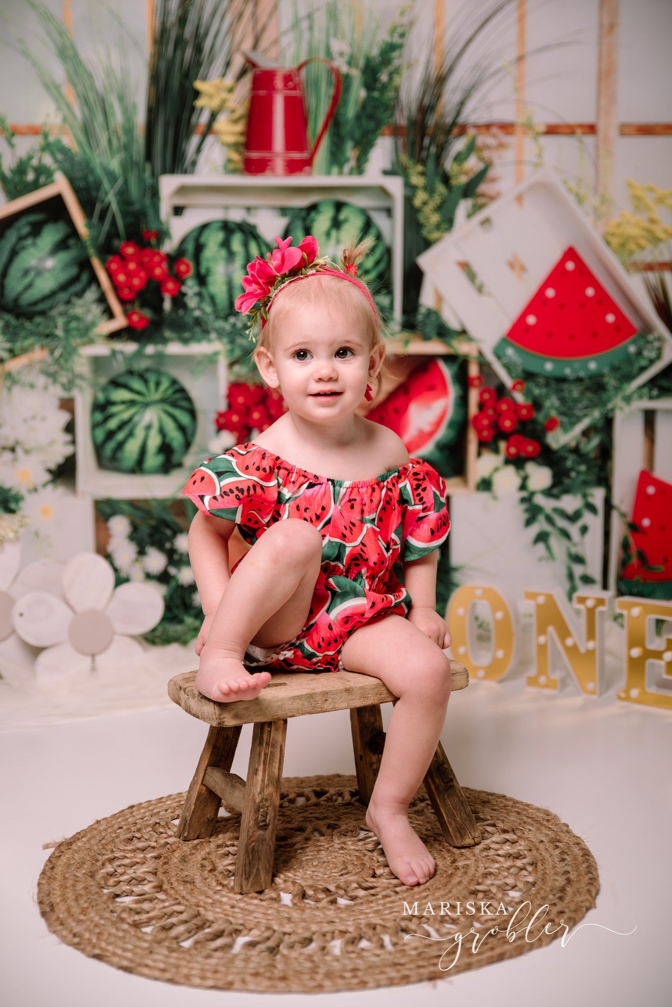 Kate Fruit Watermelon Backdrop Summer Window Designed by Emetselch - Kate Backdrop AU