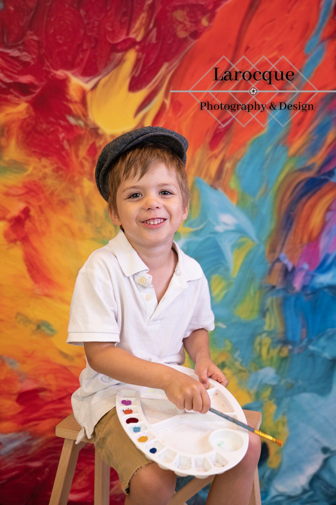 Kate Abstract Rainbow Paint Backdrop Designed by Mandy Ringe Photography - Kate Backdrop AU