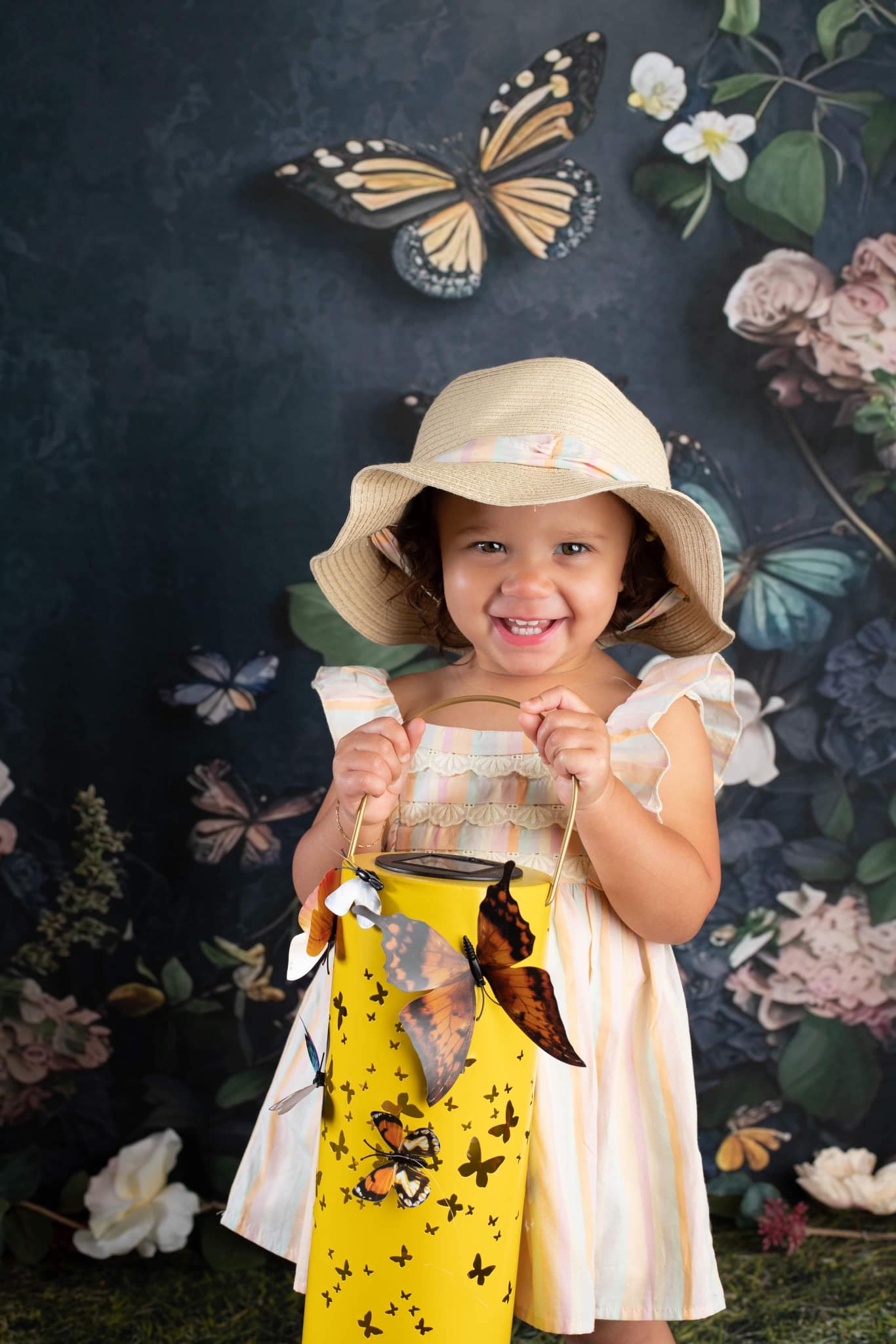 Kate Dark Floral Butterflies Backdrop Designed by Angela Marie Photography - Kate Backdrop AU