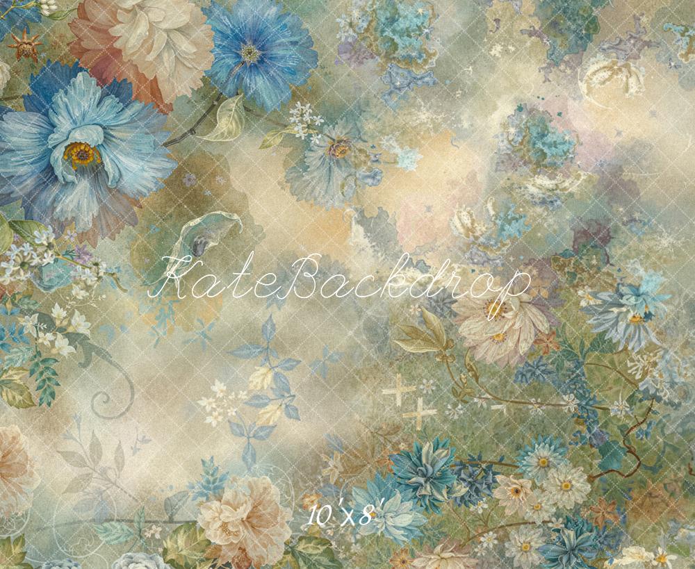 Kate Vintage Flowers Fine Art Fleece Backdrop Designed by GQ - Kate Backdrop AU
