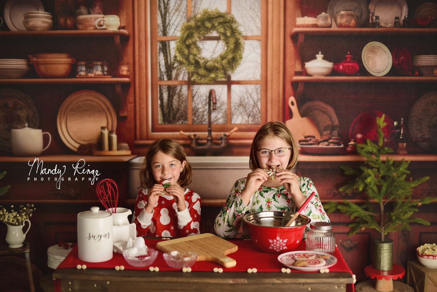 Kate Cozy Christmas Kitchen Backdrop Designed by Mandy Ringe Photography - Kate Backdrop AU