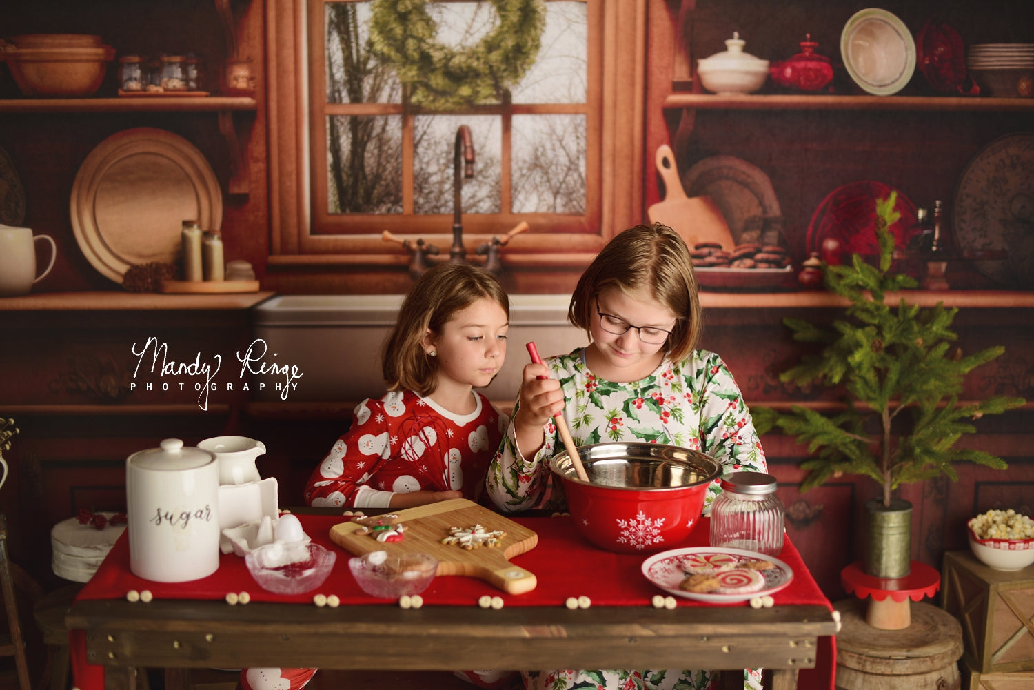 Kate Cozy Christmas Kitchen Backdrop Designed by Mandy Ringe Photography - Kate Backdrop AU