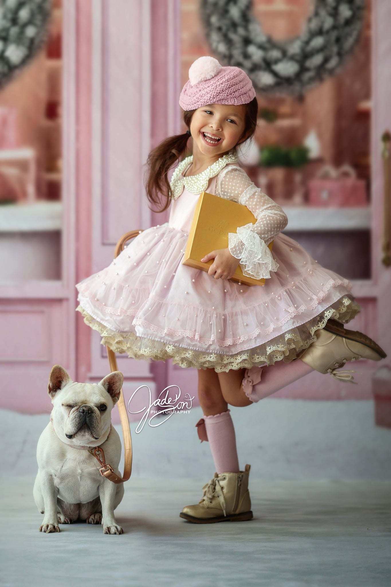 Kate Pink Christmas Snow Backdrop Designed by Chain Photography - Kate Backdrop AU