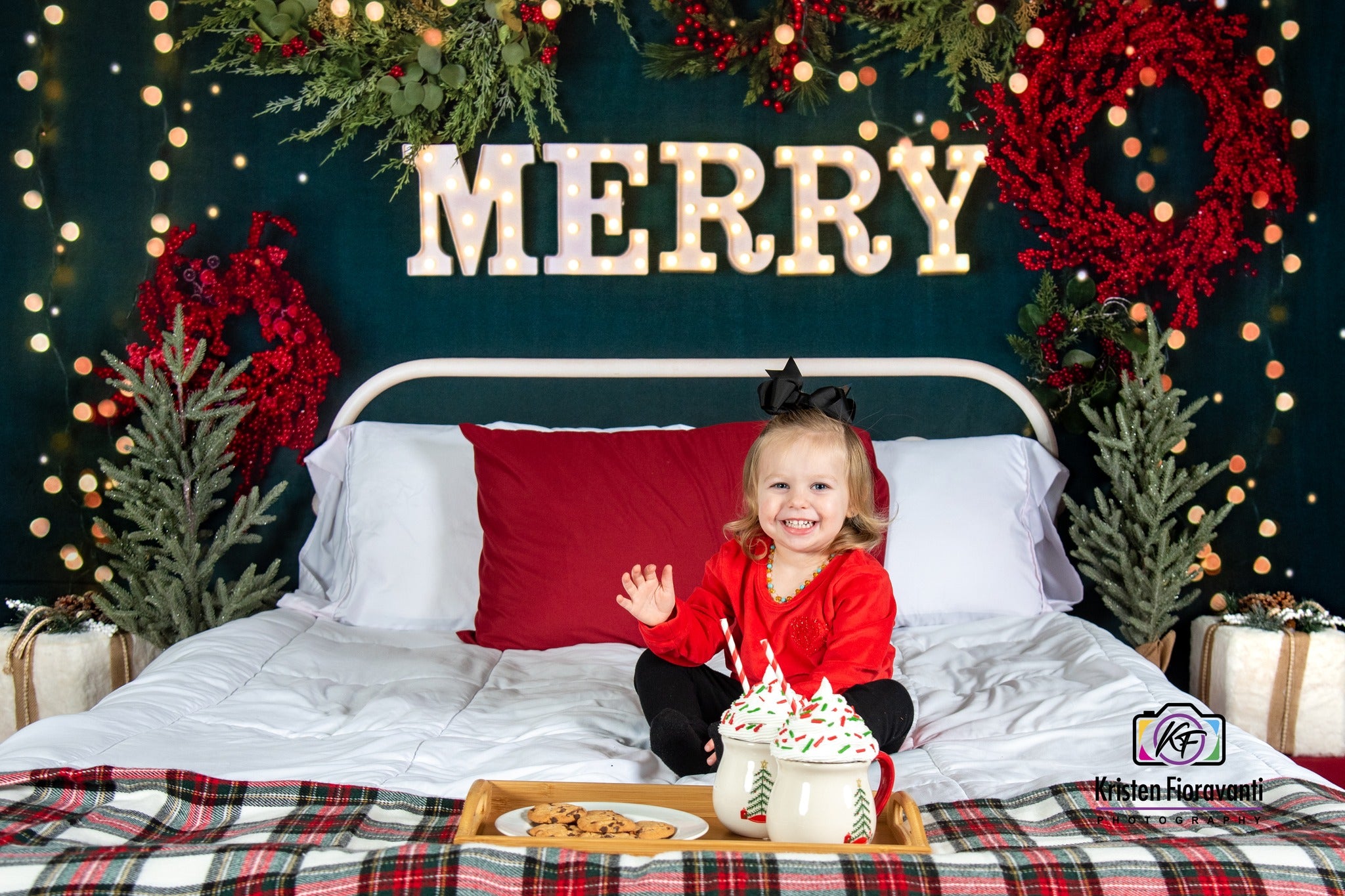 Kate Merry Christmas Backdrop Sparkle Headboard Designed By Mandy Ringe Photography - Kate Backdrop AU