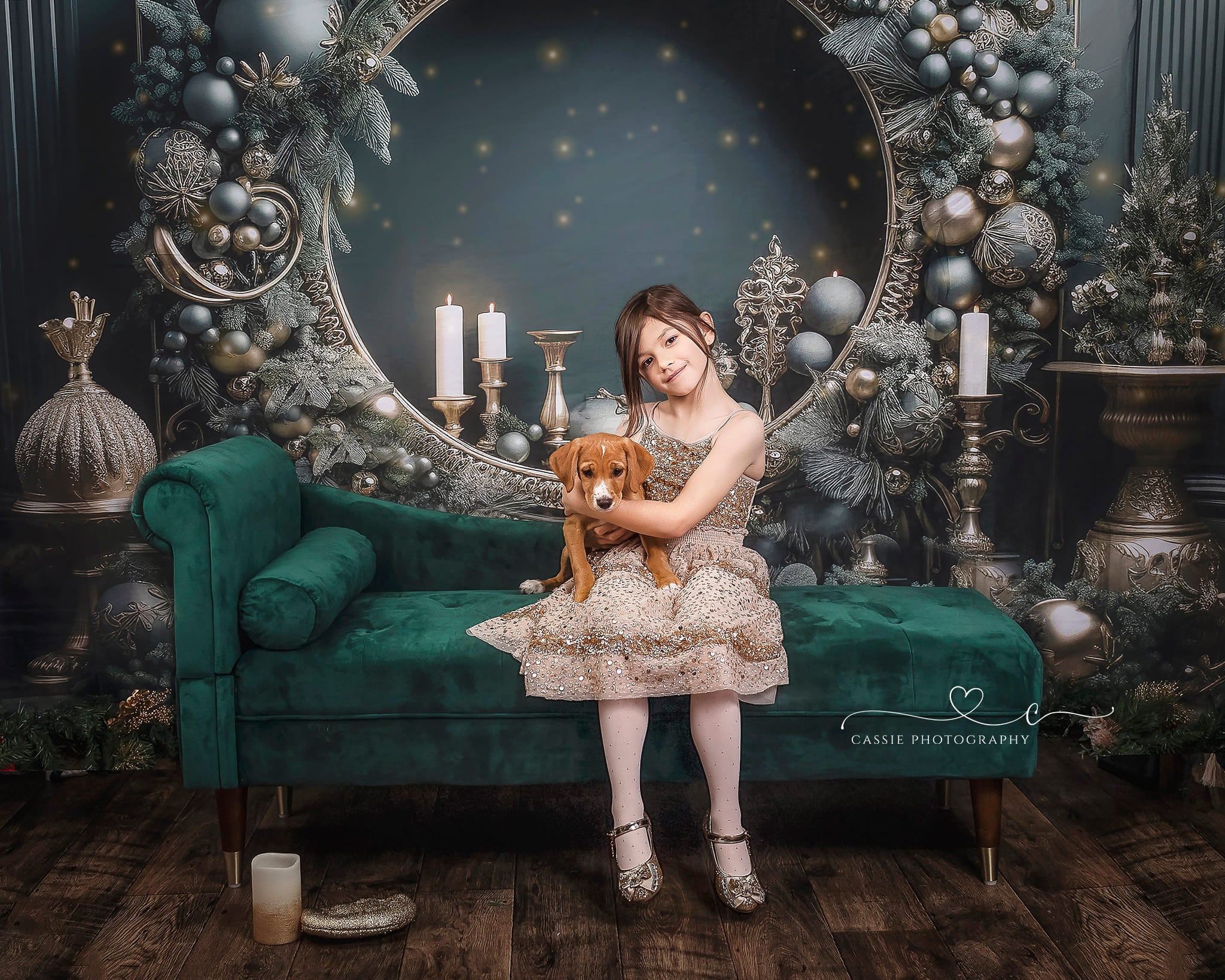 Kate Vintage Green Wall Circle Backdrop Designed by Emetselch - Kate Backdrop AU