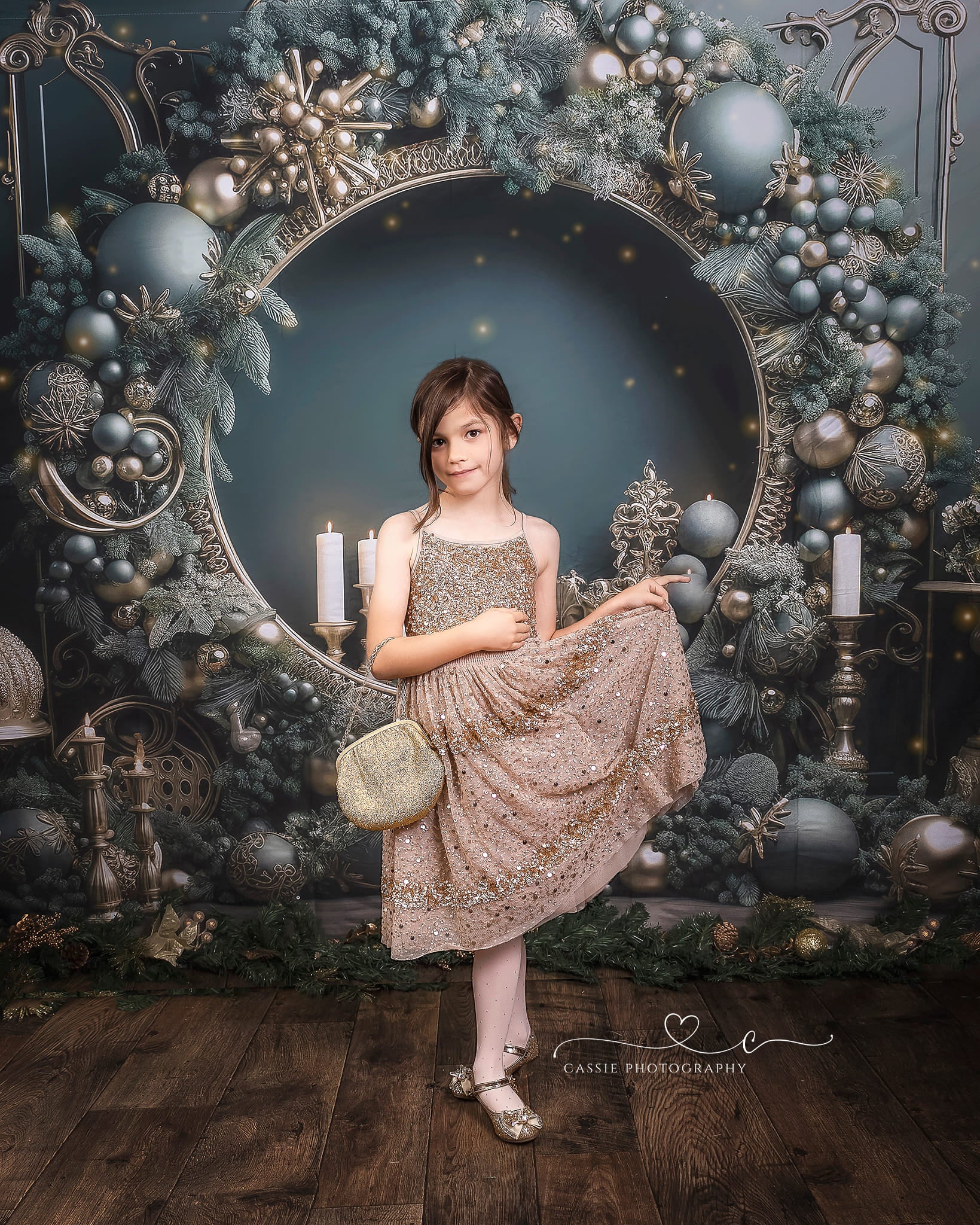 Kate Vintage Green Wall Circle Backdrop Designed by Emetselch - Kate Backdrop AU