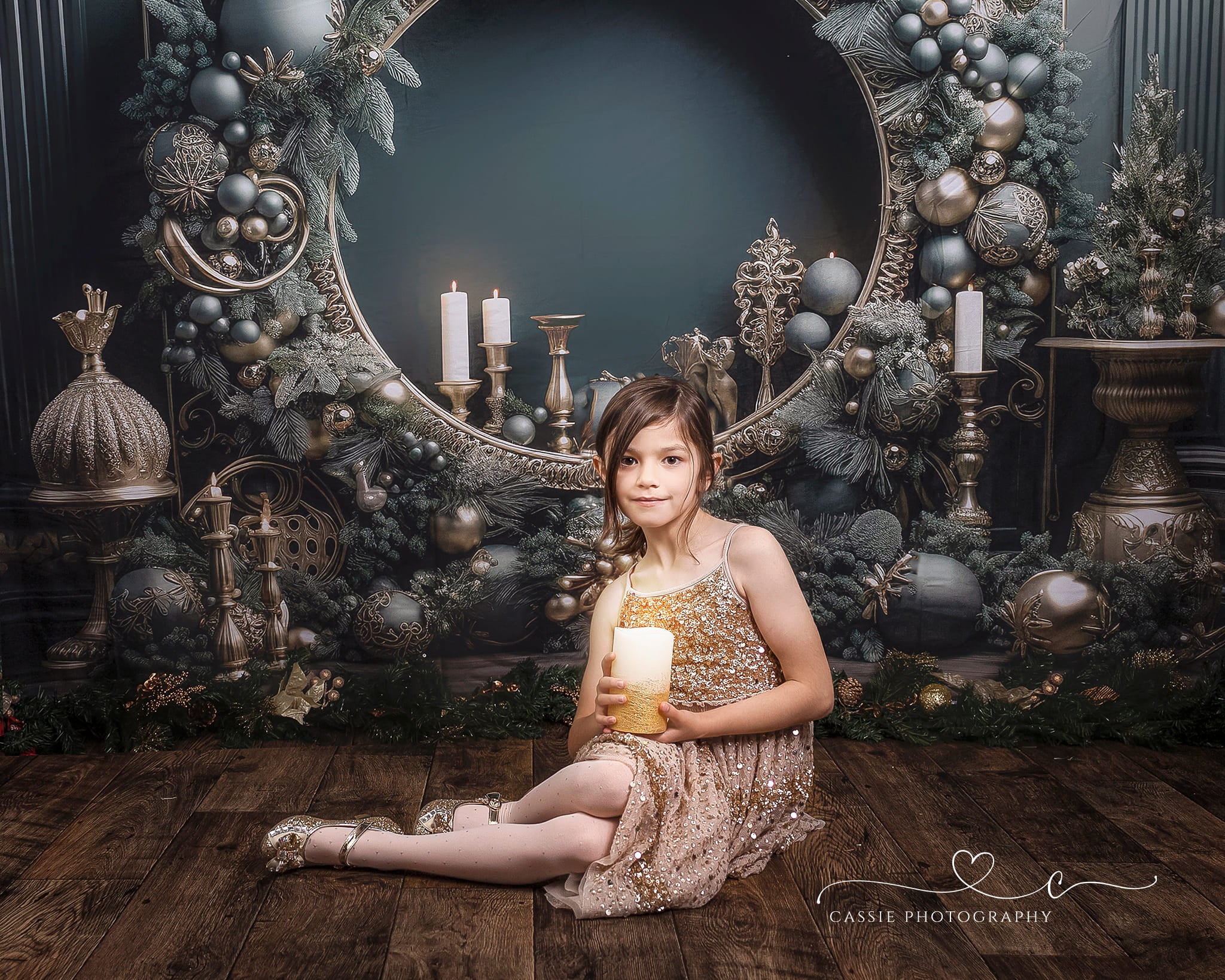 Kate Vintage Green Wall Circle Backdrop Designed by Emetselch - Kate Backdrop AU