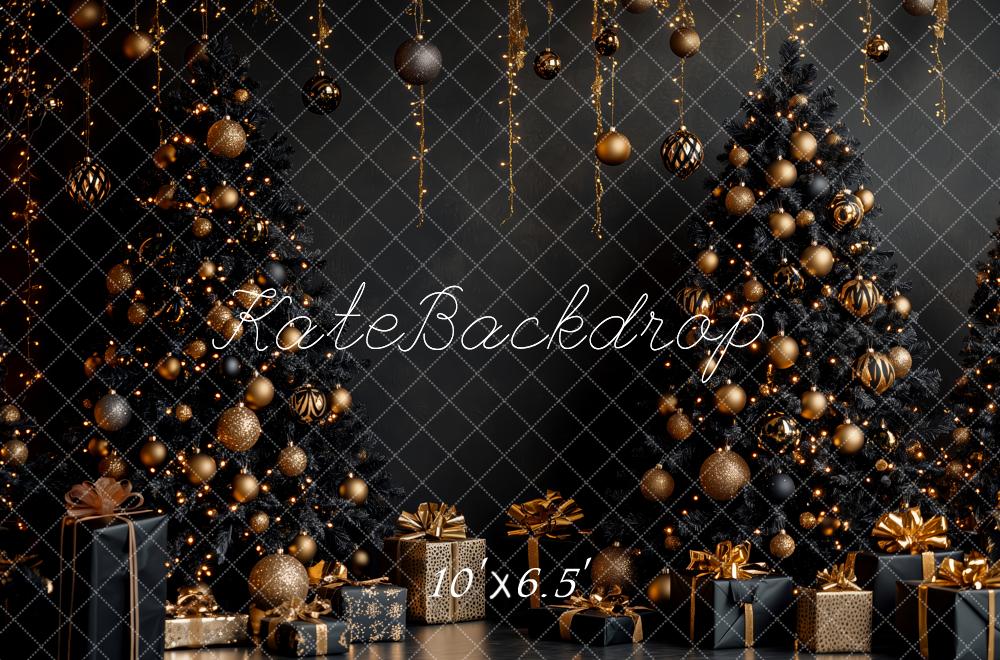 Kate Christmas Black Trees Backdrop Designed by Patty Roberts - Kate Backdrop AU