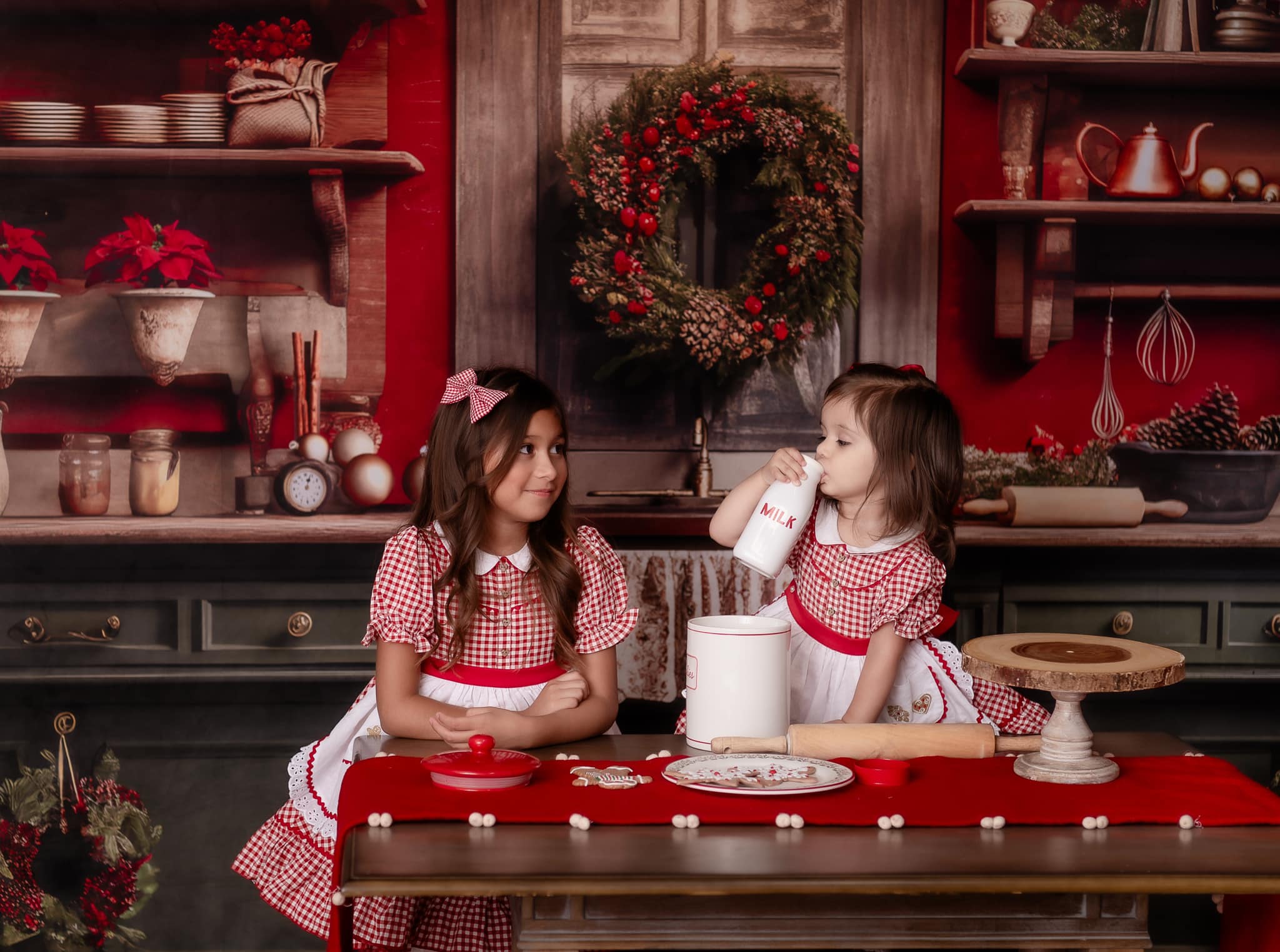 Kate Christmas Kitchen Backdrop Designed by Mandy Ringe Photography - Kate Backdrop AU