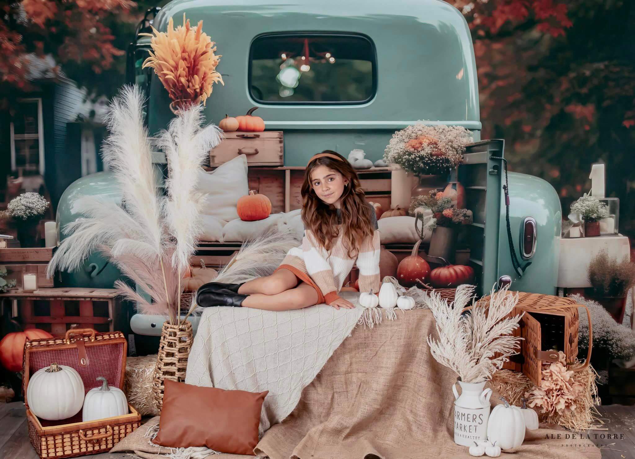 Kate Autumn Car Truck Backdrop for Photography - Kate Backdrop AU