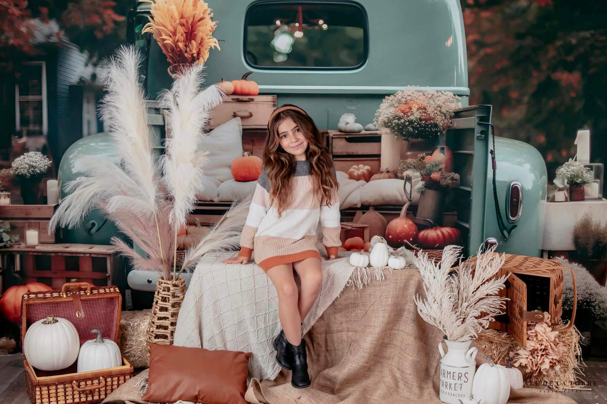 Kate Autumn Car Truck Backdrop for Photography - Kate Backdrop AU