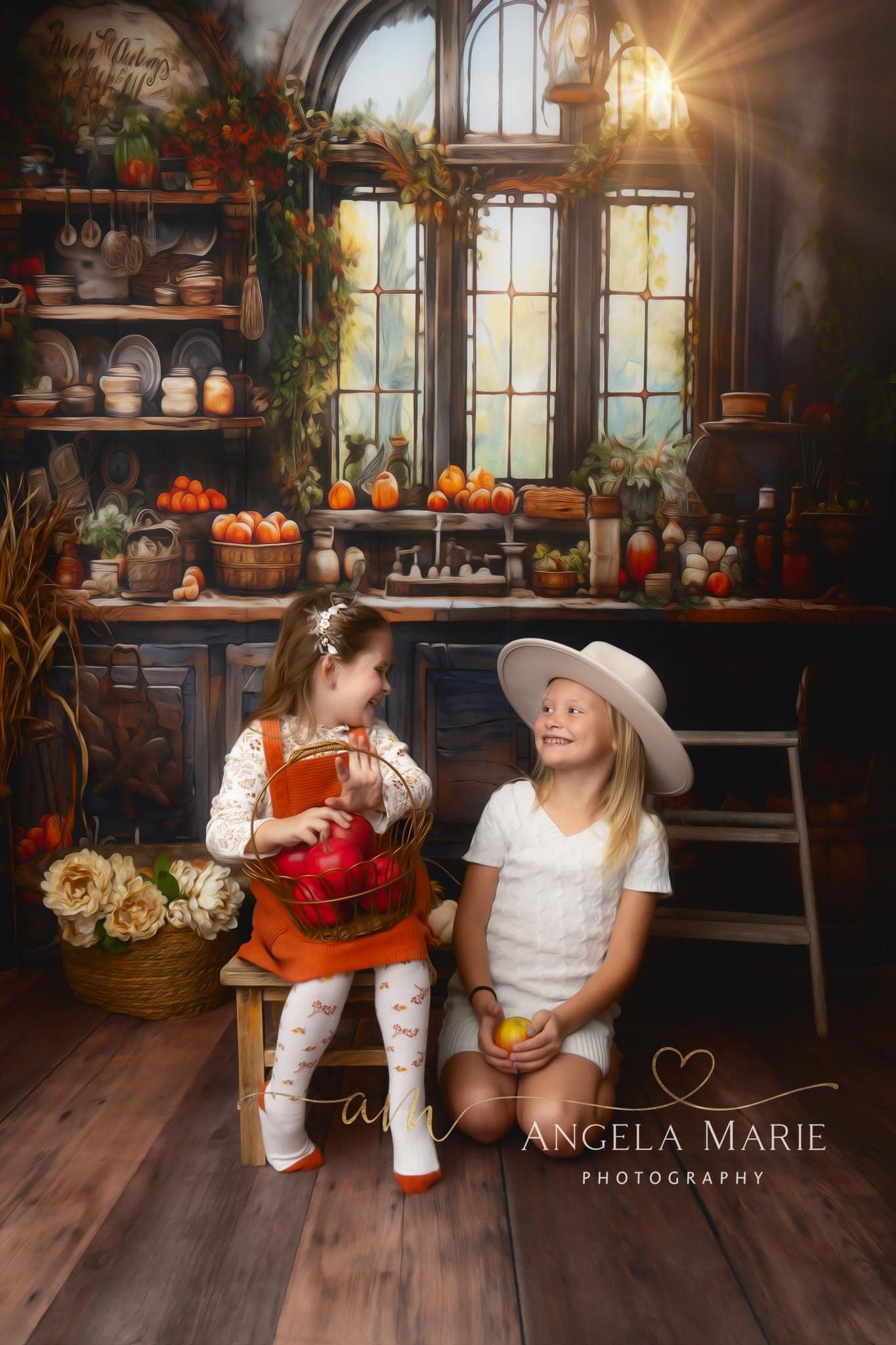 Kate Retro Autumn Painted Kitchen Backdrop Designed by Emetselch - Kate Backdrop AU