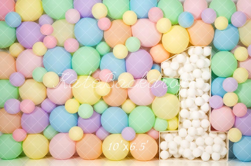 Kate Balloons One Birthday Backdrop Designed by Kerry Anderson