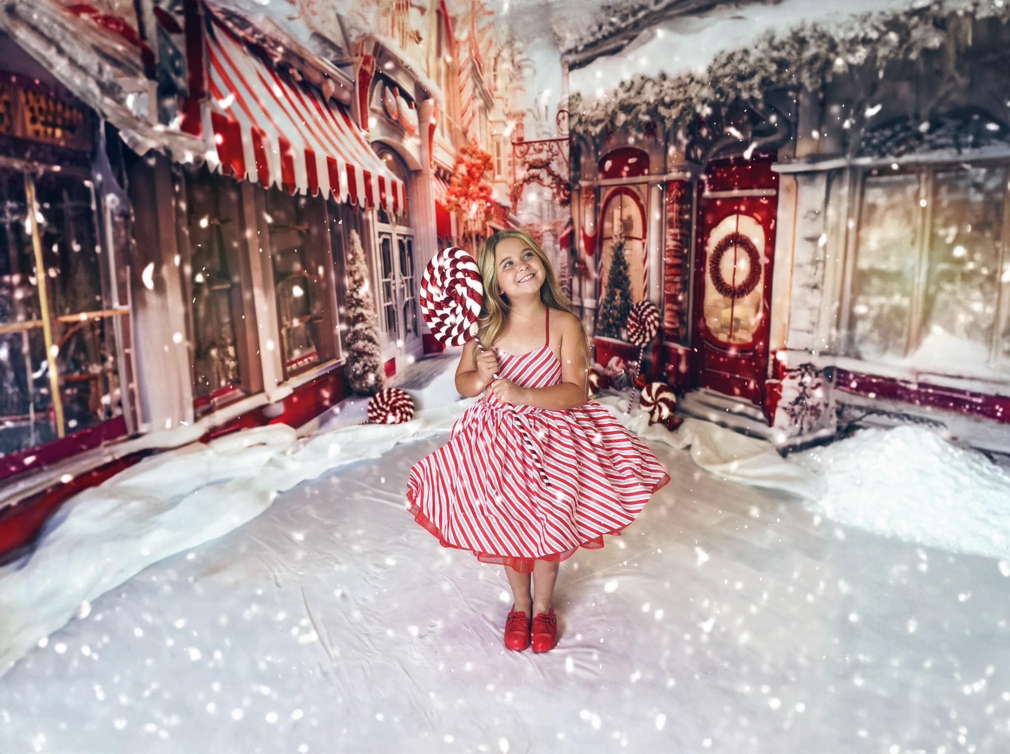 Kate Snow Christmas Town Store Backdrop Designed by Chain Photography - Kate Backdrop AU