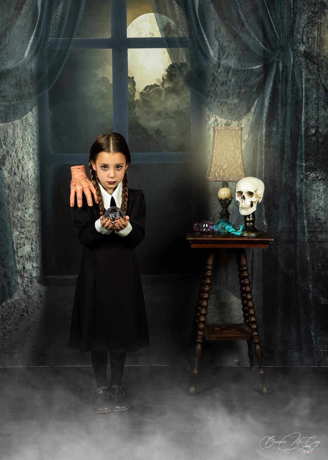 Kate Halloween Backdrop Castle Night Moon Cloud Designed by Uta Mueller Photography - Kate Backdrop AU