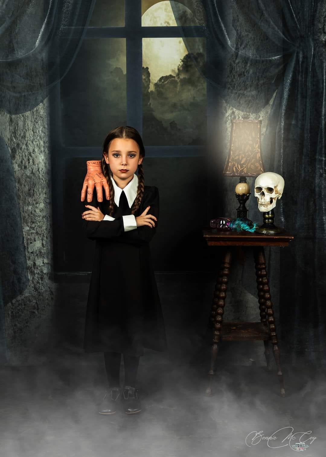 Kate Halloween Backdrop Castle Night Moon Cloud Designed by Uta Mueller Photography - Kate Backdrop AU