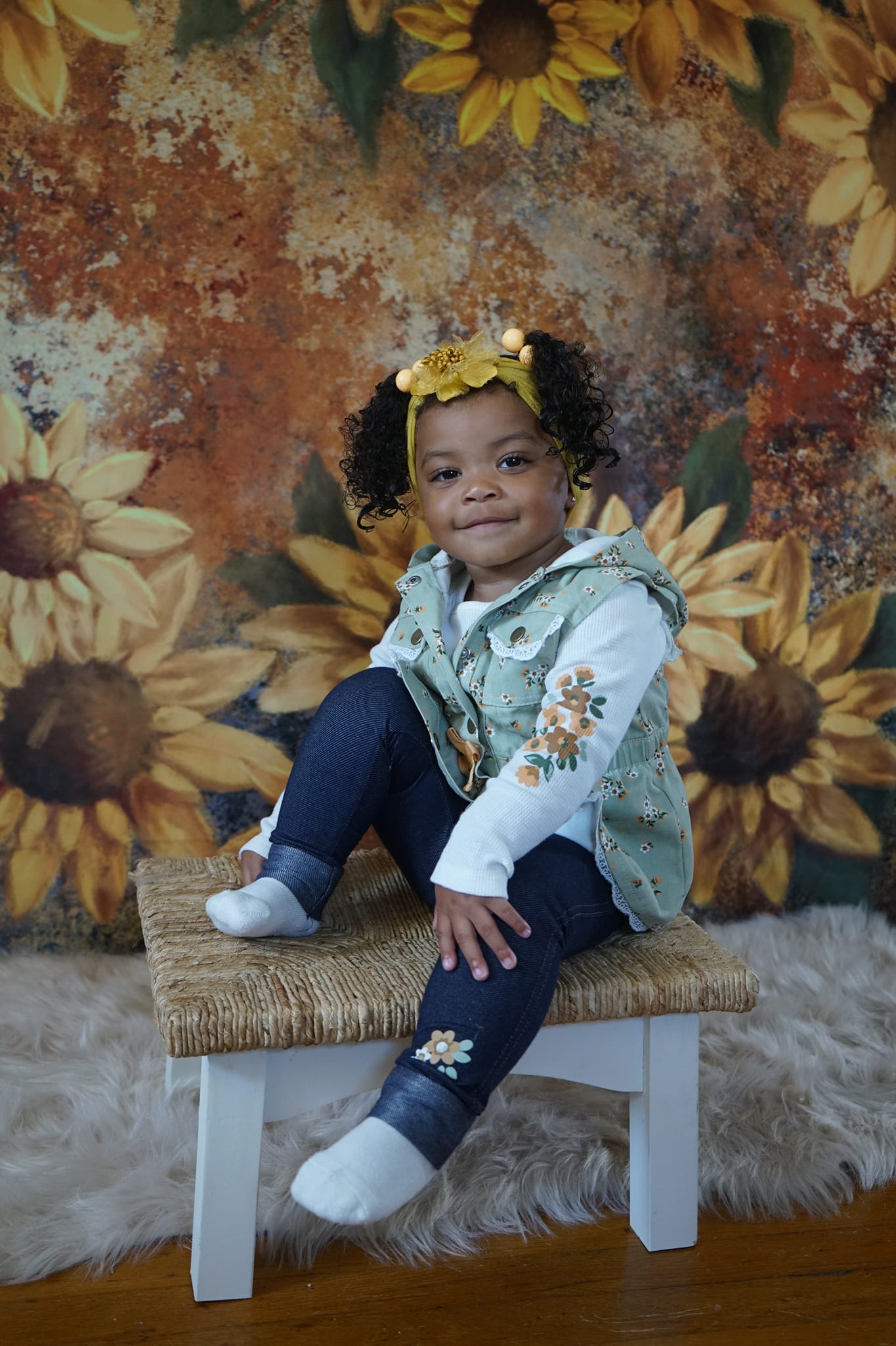 Kate Sunflower Backdrop Autumn Mottled Texture Designed by GQ - Kate Backdrop AU