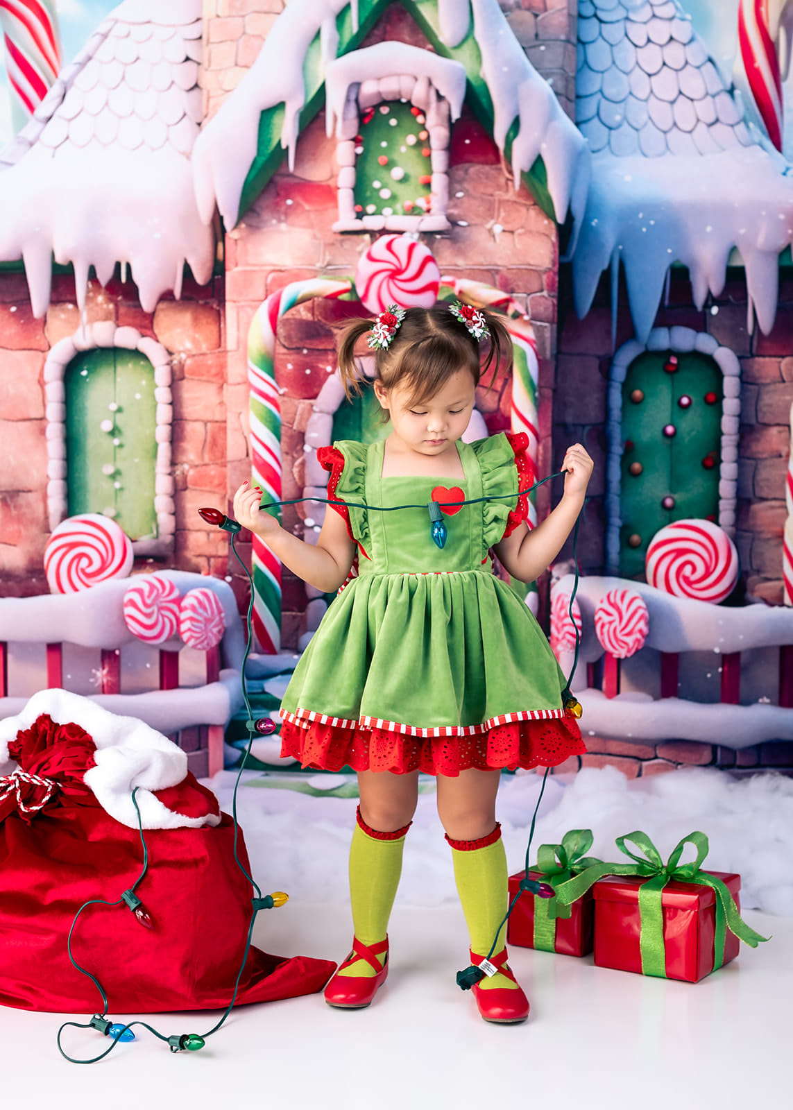 Kate Christmas Winter Candy House Backdrop Designed by Emetselch - Kate Backdrop AU