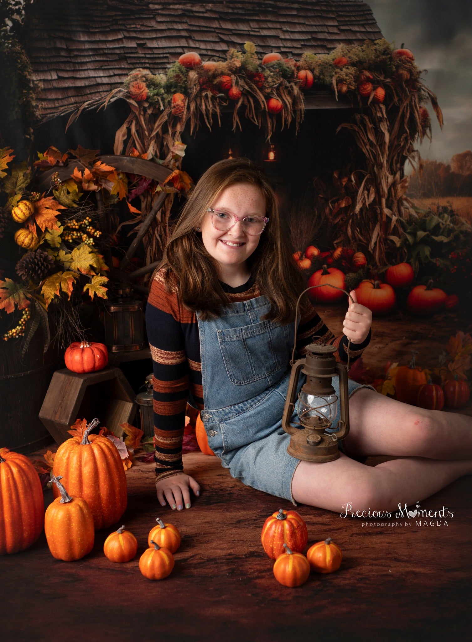 Kate Farm Pumpkin Harvest Backdrop for Photography - Kate Backdrop AU