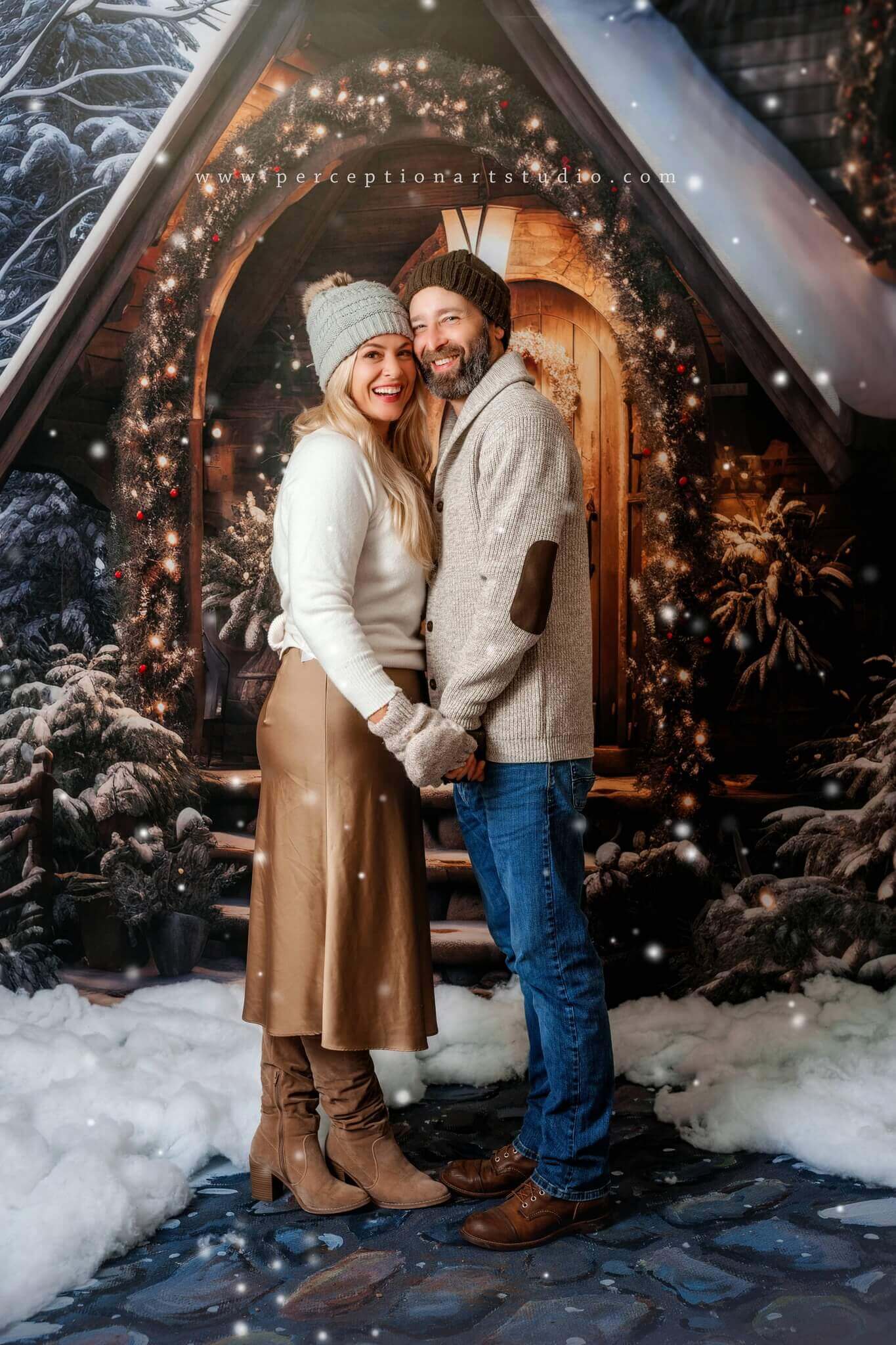 Kate Christmas Wooden House Backdrop Designed by Chain Photography - Kate Backdrop AU