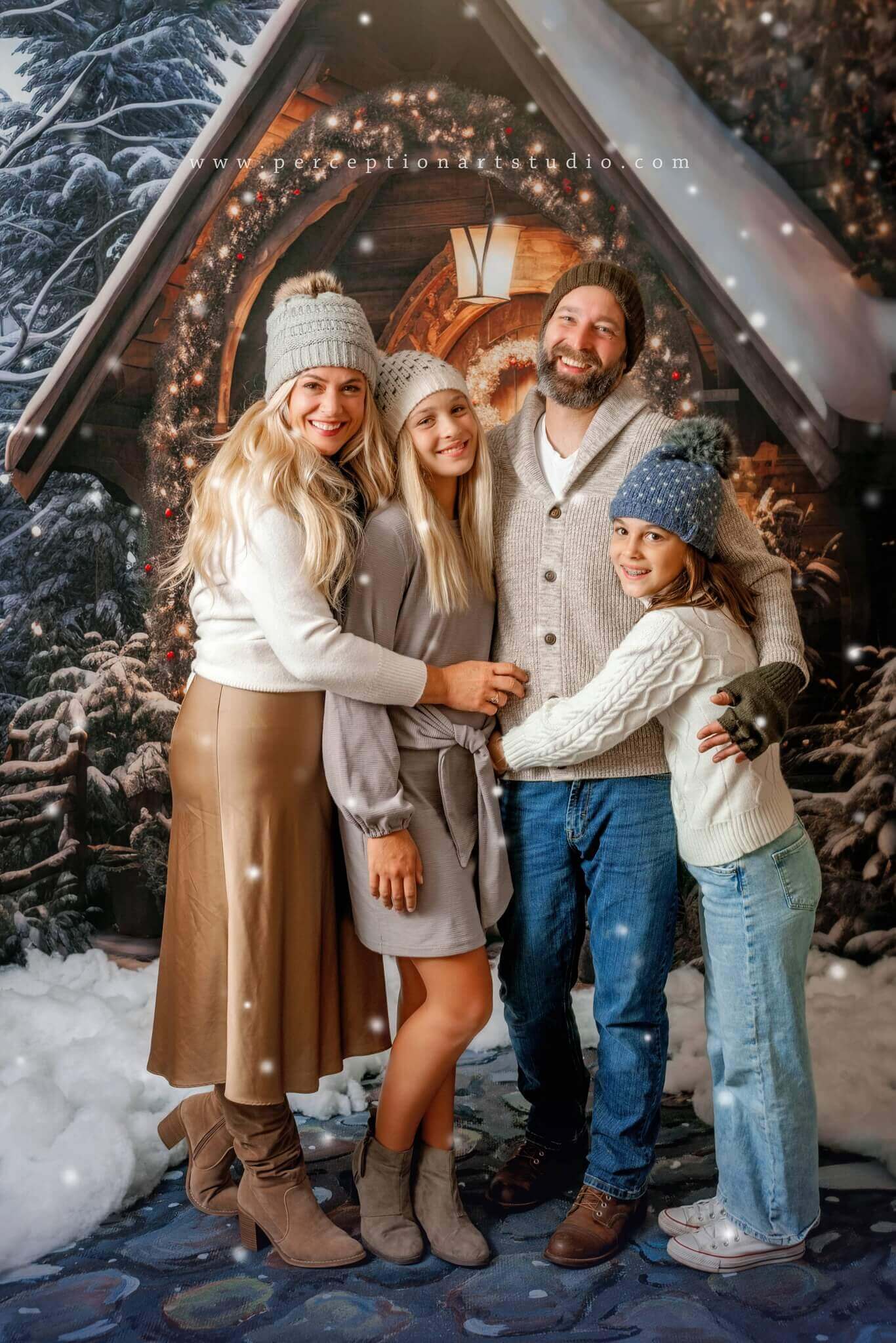 Kate Christmas Wooden House Backdrop Designed by Chain Photography - Kate Backdrop AU