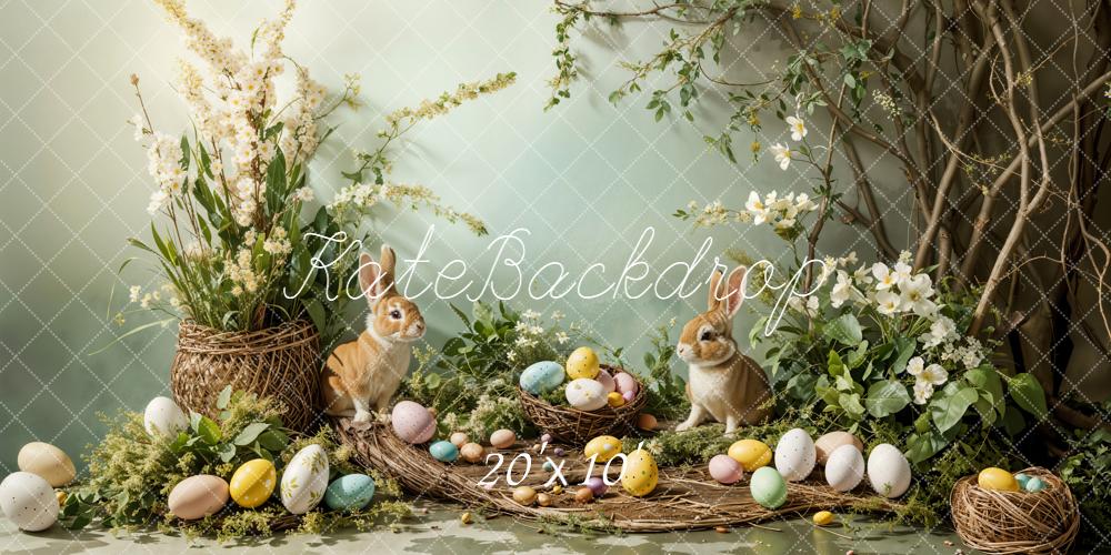 Kate Easter Bunny Eggs Backdrop Designed by Emetselch