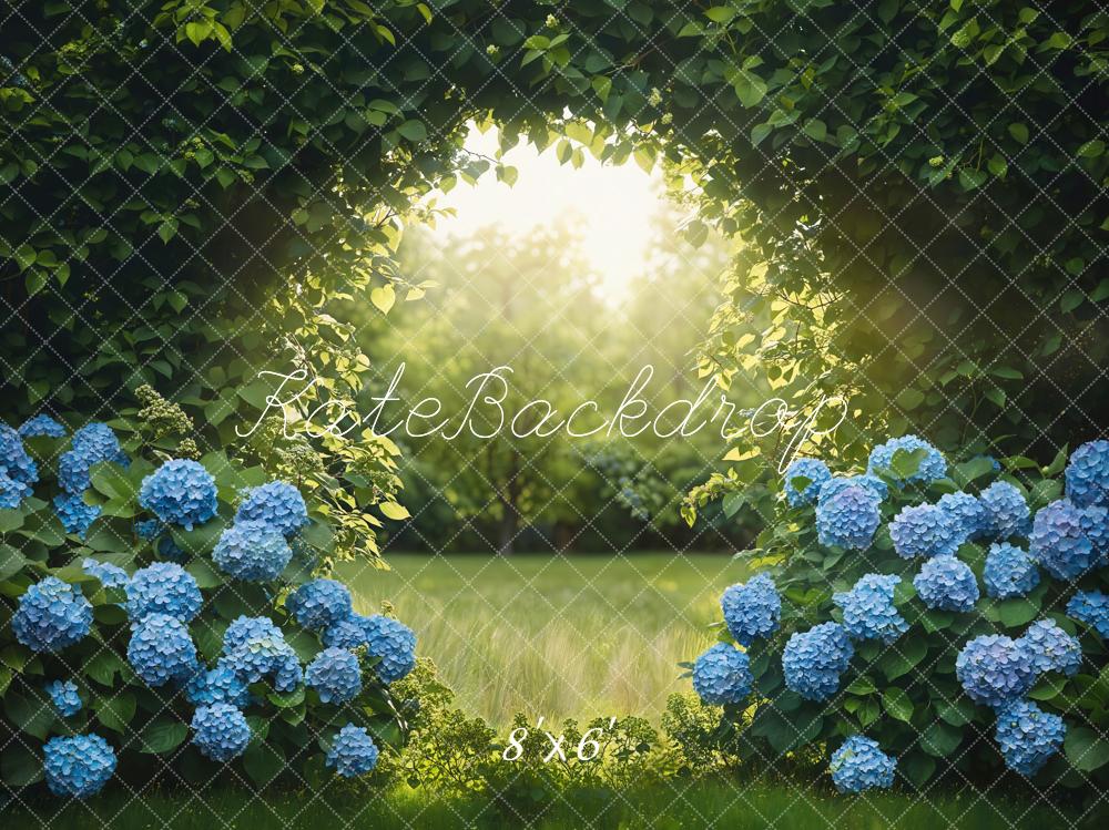 Kate Garden Arch Blue Hydrangeas Backdrop Designed by Chain - Kate Backdrop AU
