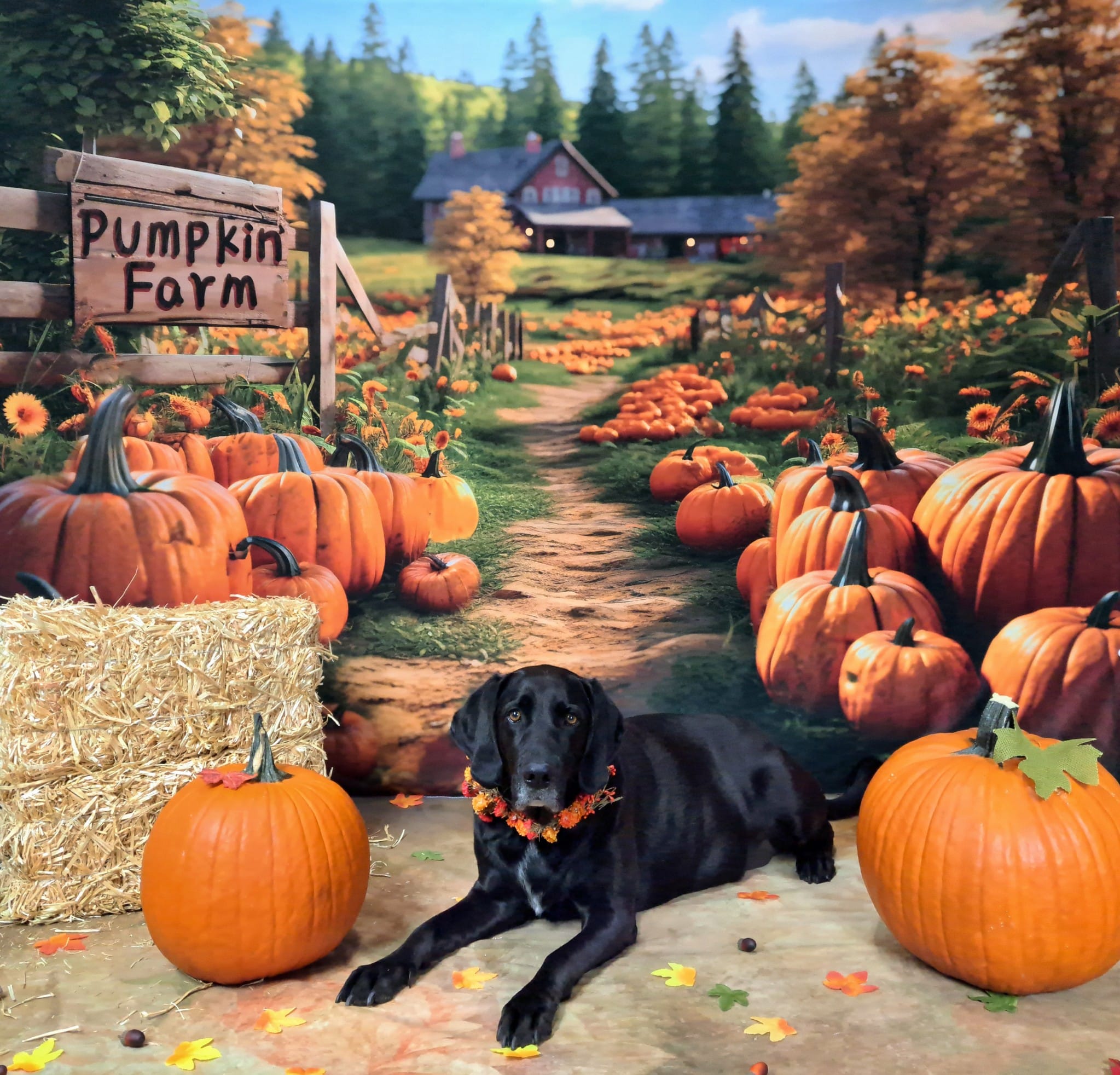 Kate Autumn Pumpkin Farm Backdrop Designed by Emetselch - Kate Backdrop AU