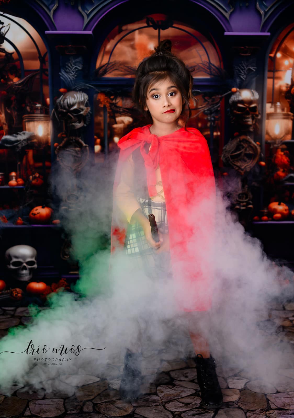 Kate Halloween Purple Store Backdrop Skeleton Hand for Photography - Kate Backdrop AU