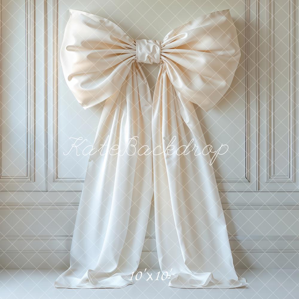 Kate Cream Satin Bow Wall Backdrop Designed by Emetselch - Kate Backdrop AU