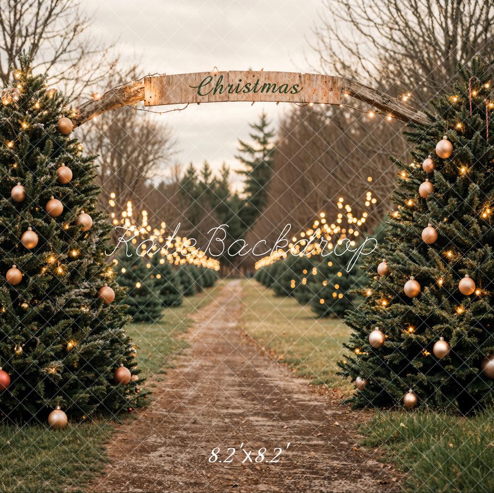 Kate Christmas Tree Farm Backdrop Designed by Emetselch - Kate Backdrop AU