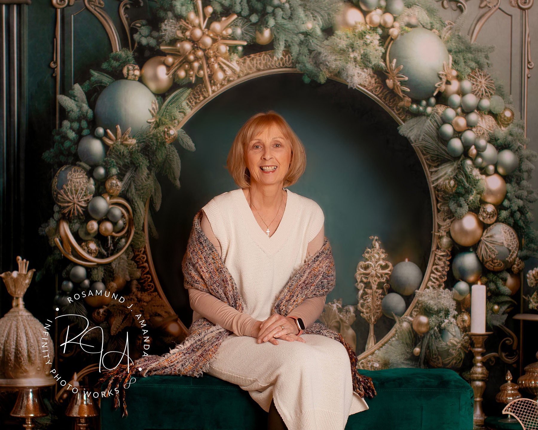 Kate Vintage Green Wall Circle Backdrop Designed by Emetselch - Kate Backdrop AU