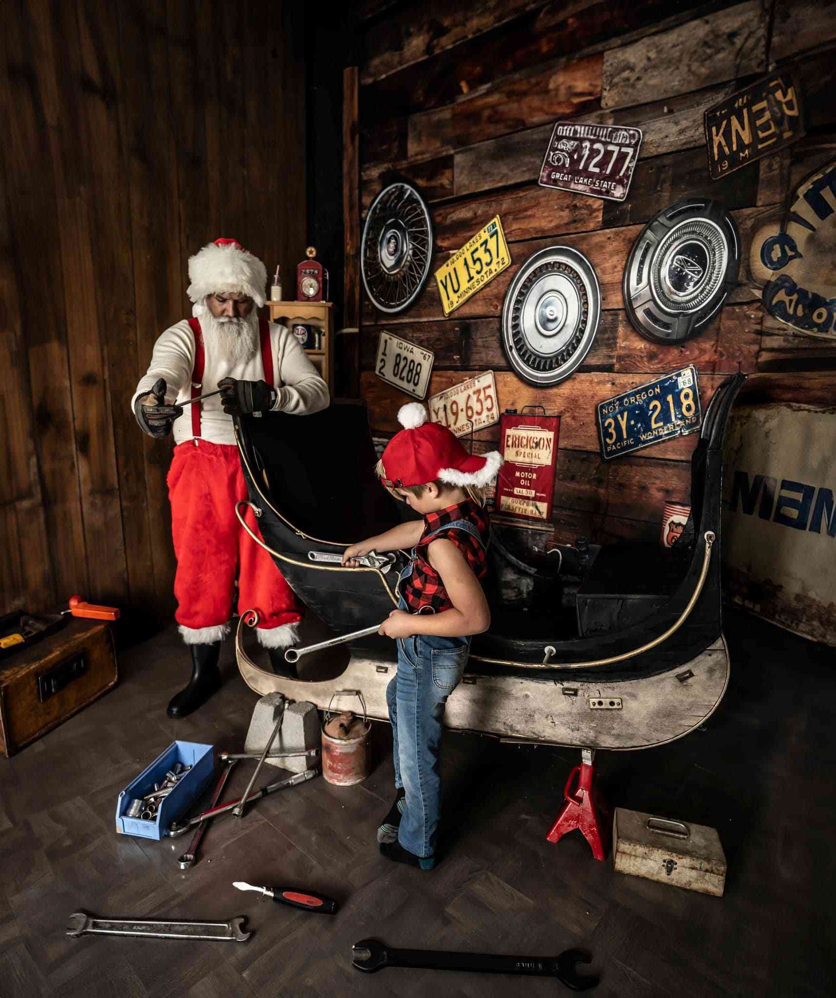 Kate Garage Boys/Father's Day Backdrop Designed by Arica Kirby - Kate Backdrop AU