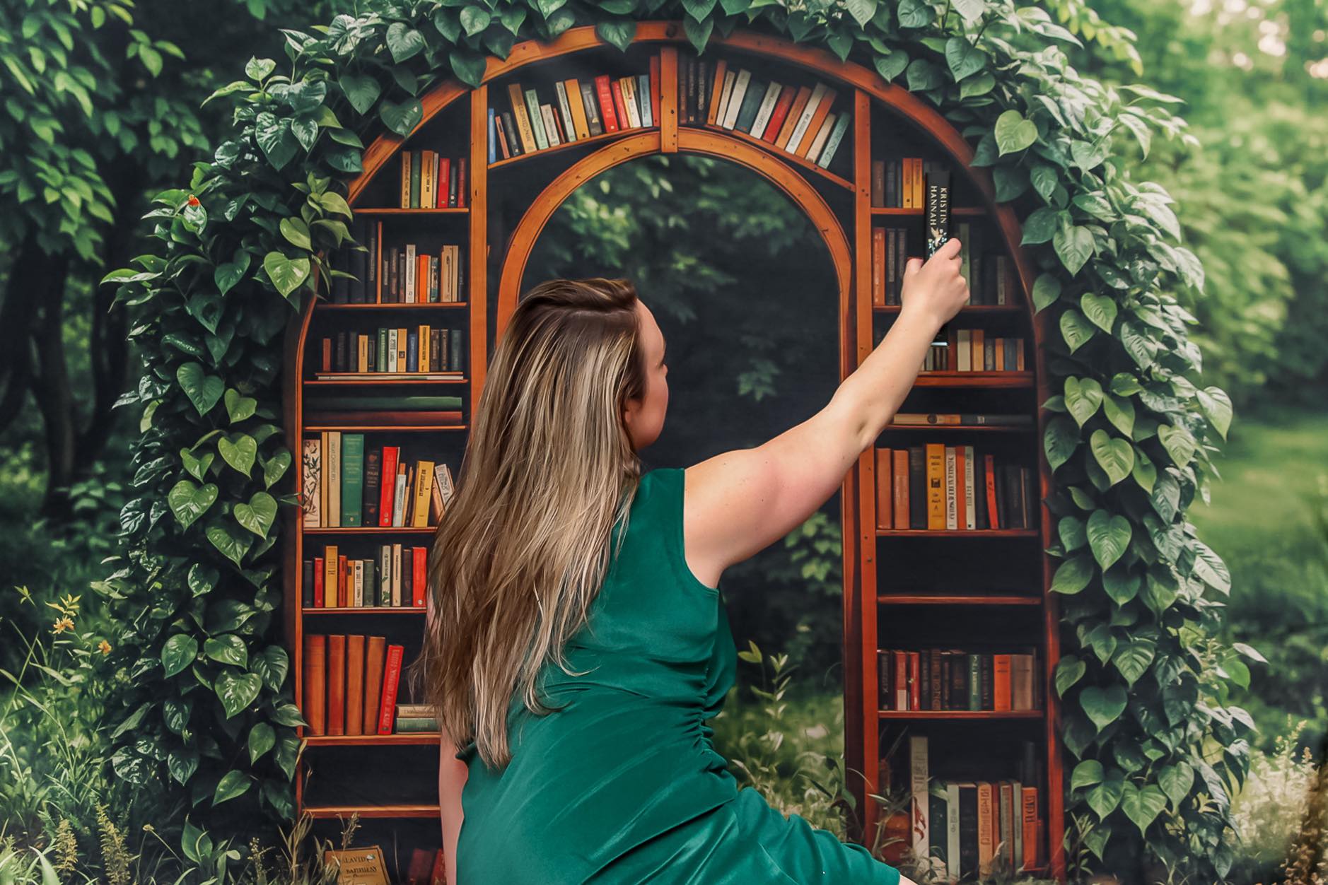 Kate Spring Garden Library Arch Backdrop Designed by Emetselch - Kate Backdrop AU