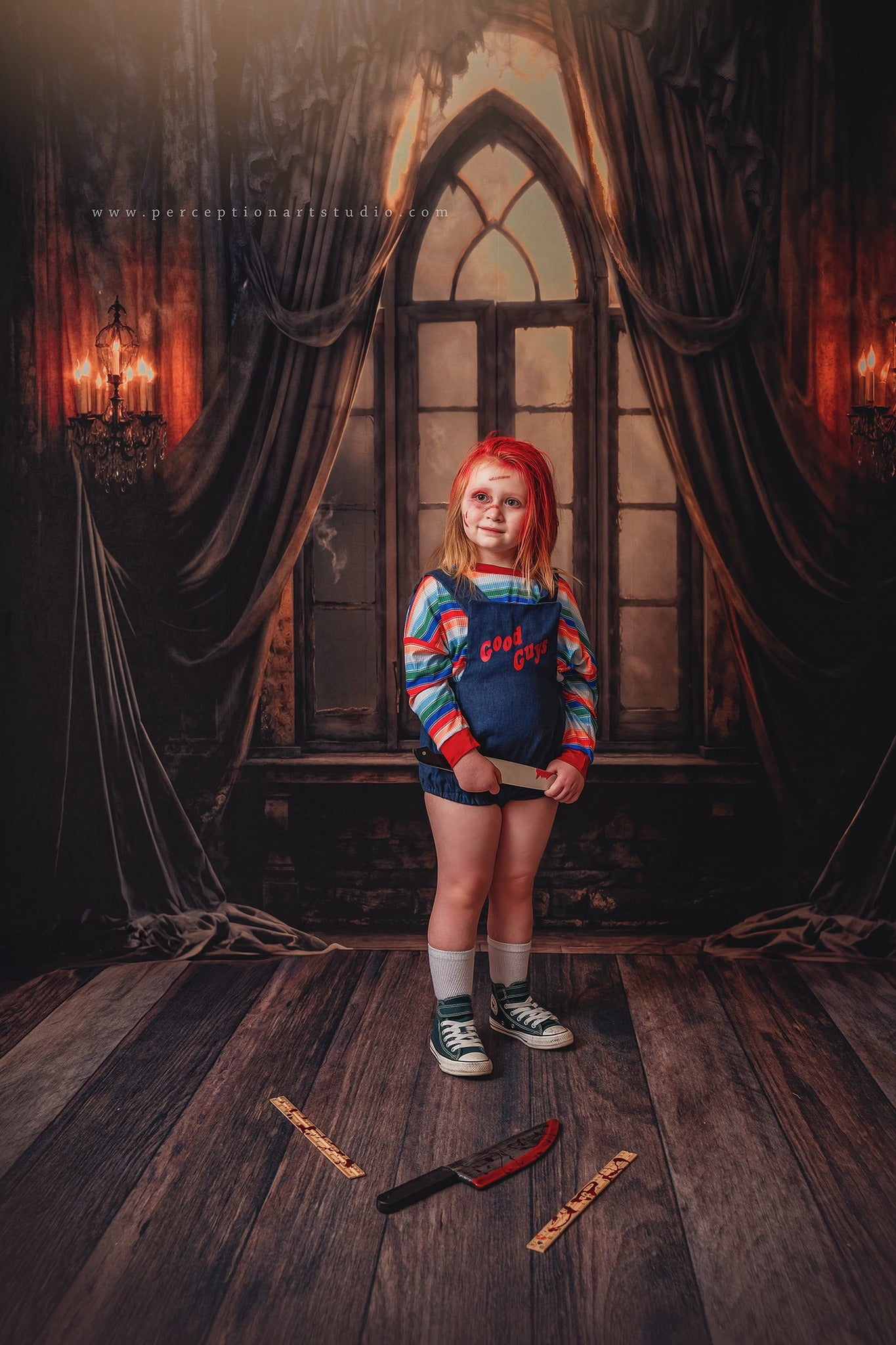 Kate Halloween Dark Stage Curtain Backdrop Designed by Emetselch - Kate Backdrop AU