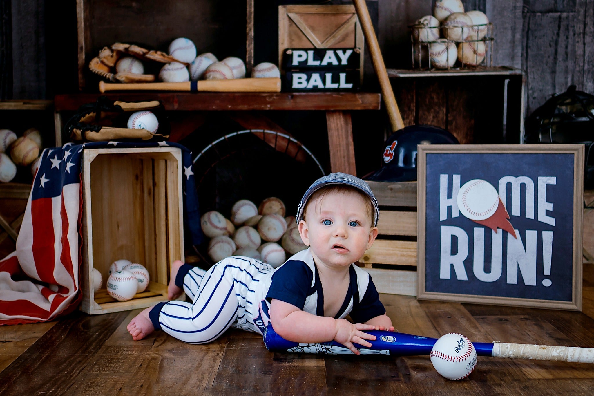 Kate Vintage Baseball Sports Backdrop Designed By Mandy Ringe Photography - Kate Backdrop AU